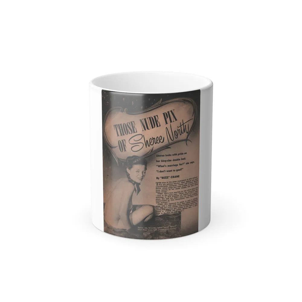 Sheree North #279 - Man To Man Mag. April '56 - 1 B&W Photo & Article (Vintage Female Icons) Color Changing Mug 11oz-11oz-Go Mug Yourself