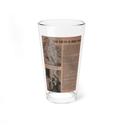 Sheree North #281 - Man To Man Mag. April '56 - 2 B&W Photos & Article (Vintage Female Icon) Pint Glass 16oz 16oz - Go Mug Yourself