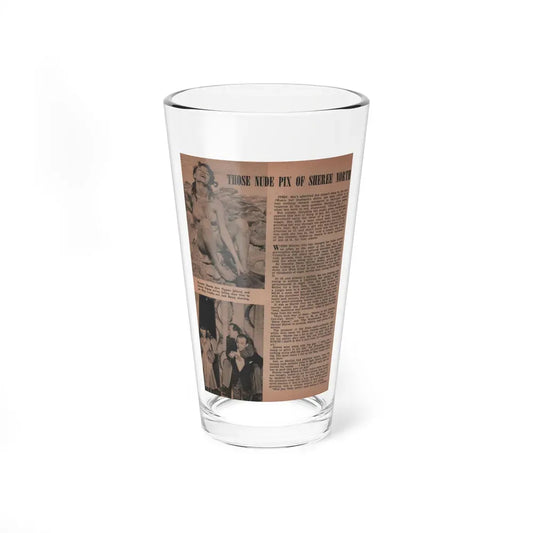 Sheree North #281 - Man To Man Mag. April '56 - 2 B&W Photos & Article (Vintage Female Icon) Pint Glass 16oz 16oz - Go Mug Yourself