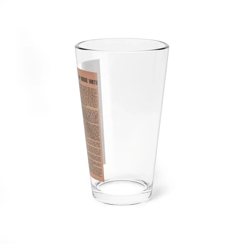 Sheree North #281 - Man To Man Mag. April '56 - 2 B&W Photos & Article (Vintage Female Icon) Pint Glass 16oz - Go Mug Yourself