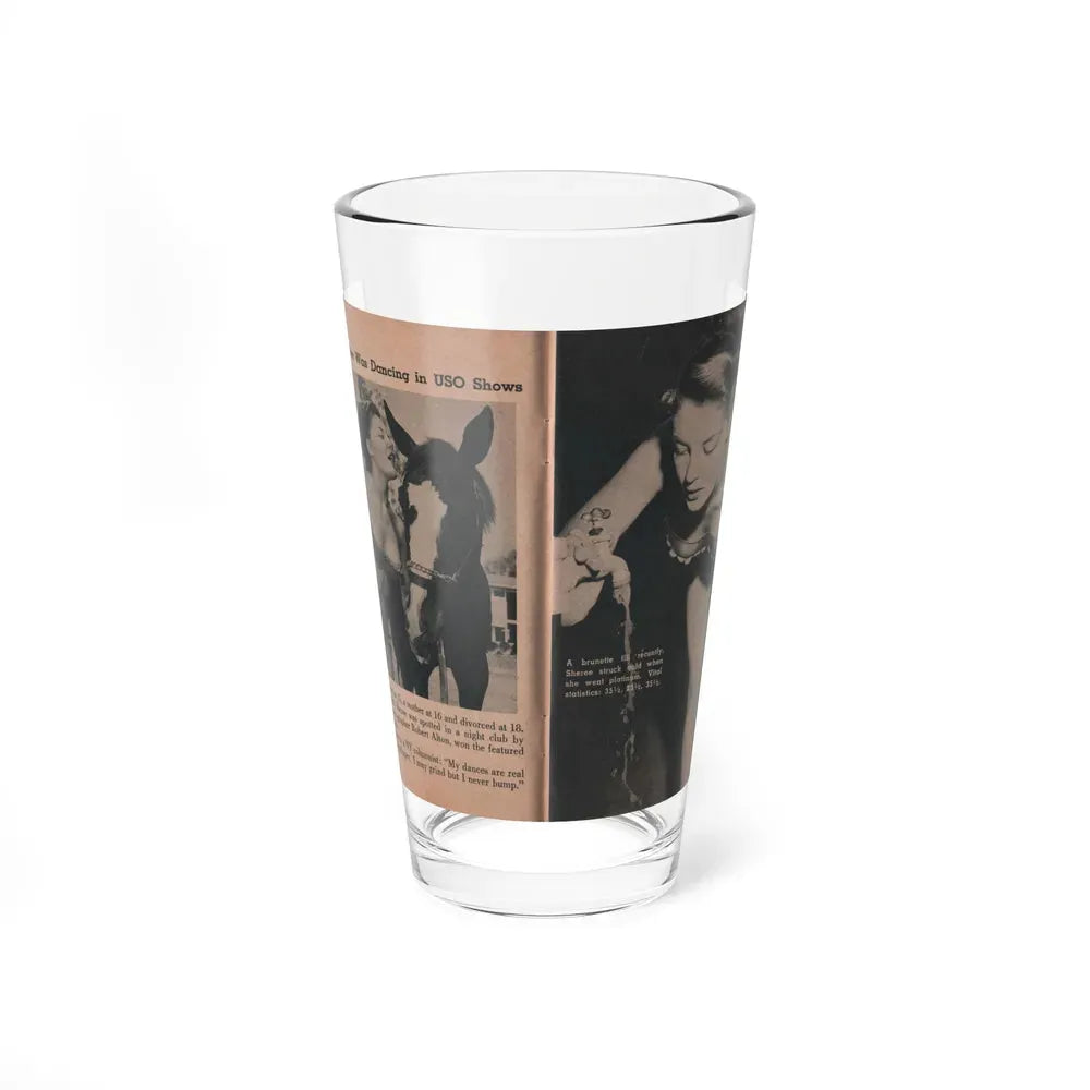 Sheree North #285 - Show Pocket Mag. Nov. '53 - 2 B&W Photos & Article Continued (Vintage Female Icon) Pint Glass 16oz 16oz - Go Mug Yourself