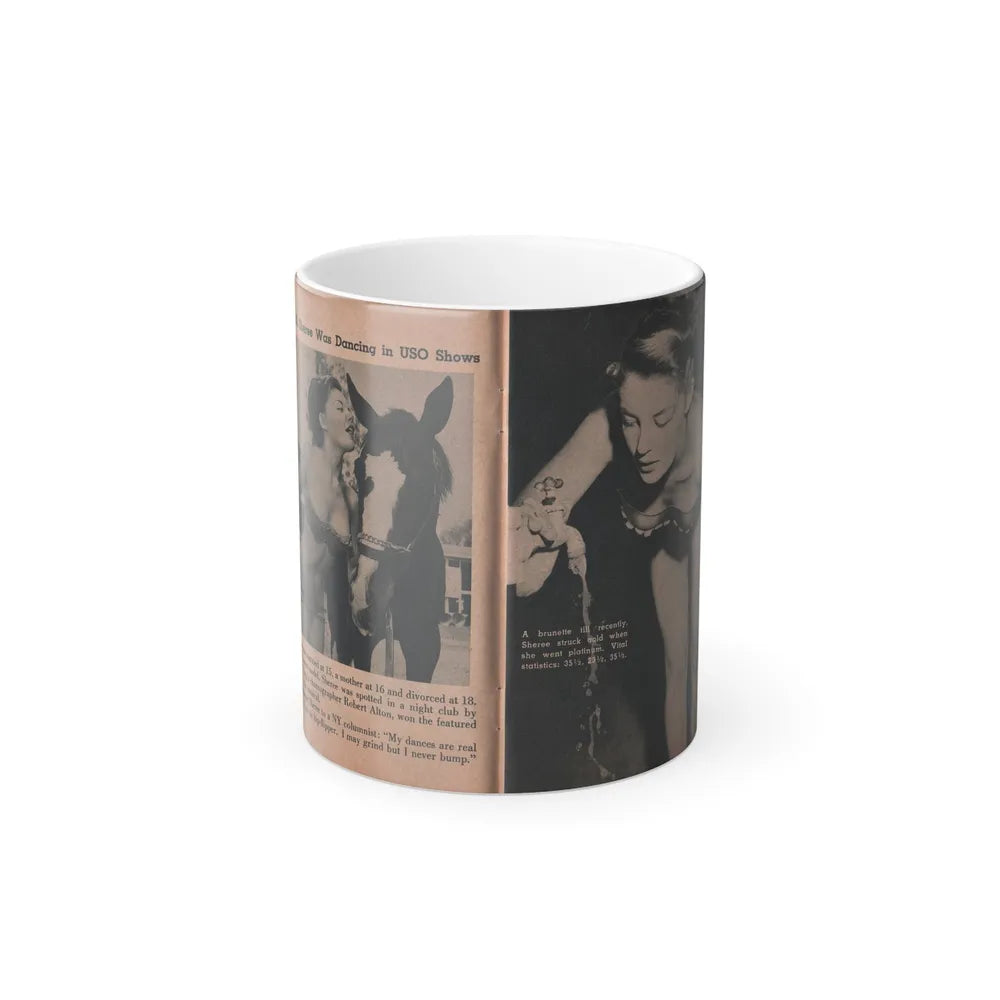 Sheree North #285 - Show Pocket Mag. Nov. '53 - 2 B&W Photos & Article Continued (Vintage Female Icons) Color Changing Mug 11oz-11oz-Go Mug Yourself