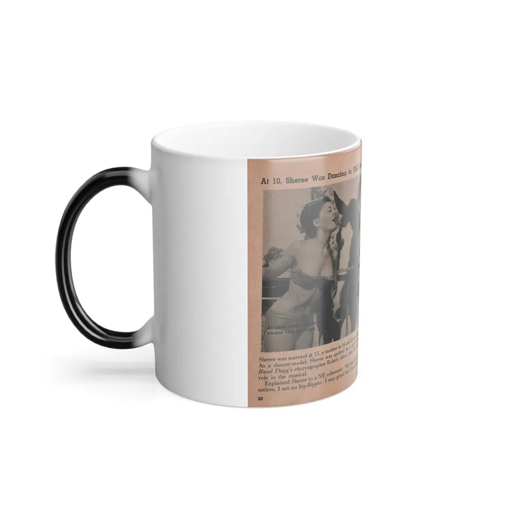 Sheree North #285 - Show Pocket Mag. Nov. '53 - 2 B&W Photos & Article Continued (Vintage Female Icons) Color Changing Mug 11oz-Go Mug Yourself
