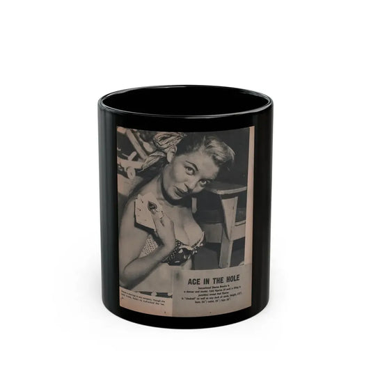 Sheree North #286 - Frolic Mag. Feb. '52 - 1 B&W Photo & Captions (Vintage Female Icon) Black Coffee Mug 11oz - Go Mug Yourself