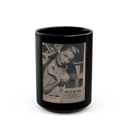 Sheree North #286 - Frolic Mag. Feb. '52 - 1 B&W Photo & Captions (Vintage Female Icon) Black Coffee Mug 15oz - Go Mug Yourself