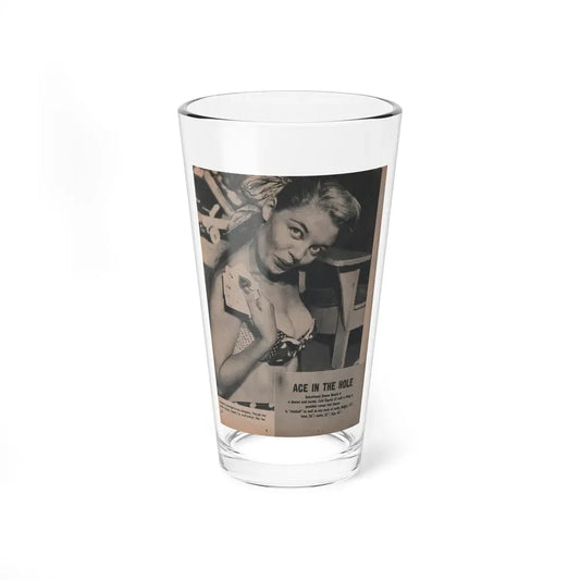 Sheree North #286 - Frolic Mag. Feb. '52 - 1 B&W Photo & Captions (Vintage Female Icon) Pint Glass 16oz 16oz - Go Mug Yourself
