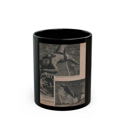 Sheree North #287 - Frolic Mag. Feb. '52 - 3 B&W Photos & Captions (Vintage Female Icon) Black Coffee Mug 11oz - Go Mug Yourself