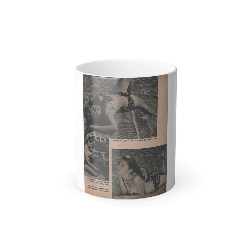 Sheree North #287 - Frolic Mag. Feb. '52 - 3 B&W Photos & Captions (Vintage Female Icons) Color Changing Mug 11oz-11oz-Go Mug Yourself