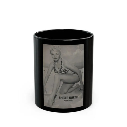 Sheree North #293 - PHOTO Mag. Feb. '54 - 1 B&W Inside Cover Photo (Vintage Female Icon) Black Coffee Mug - Go Mug Yourself