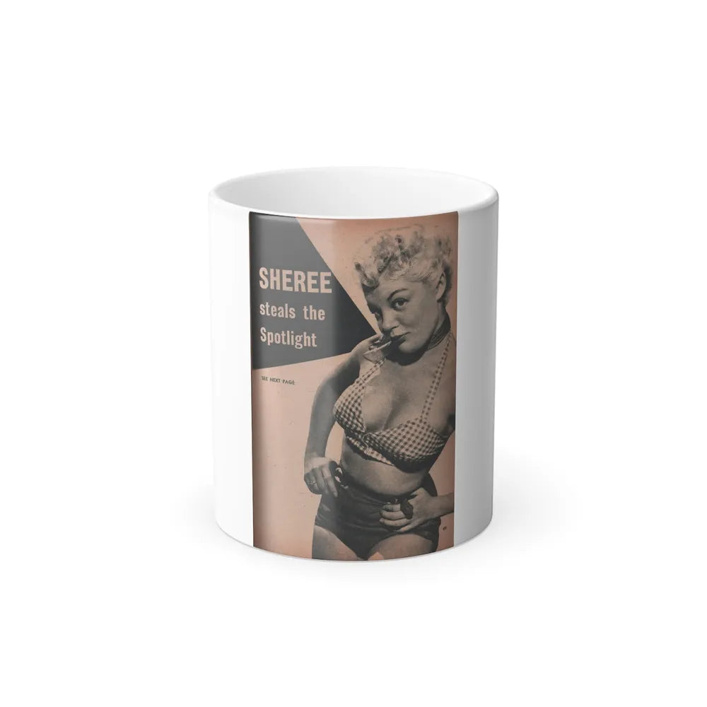 Sheree North #294 - PHOTO Mag. Feb. '54 - 1 B&W Photo (Vintage Female Icons) Color Changing Mug 11oz-11oz-Go Mug Yourself