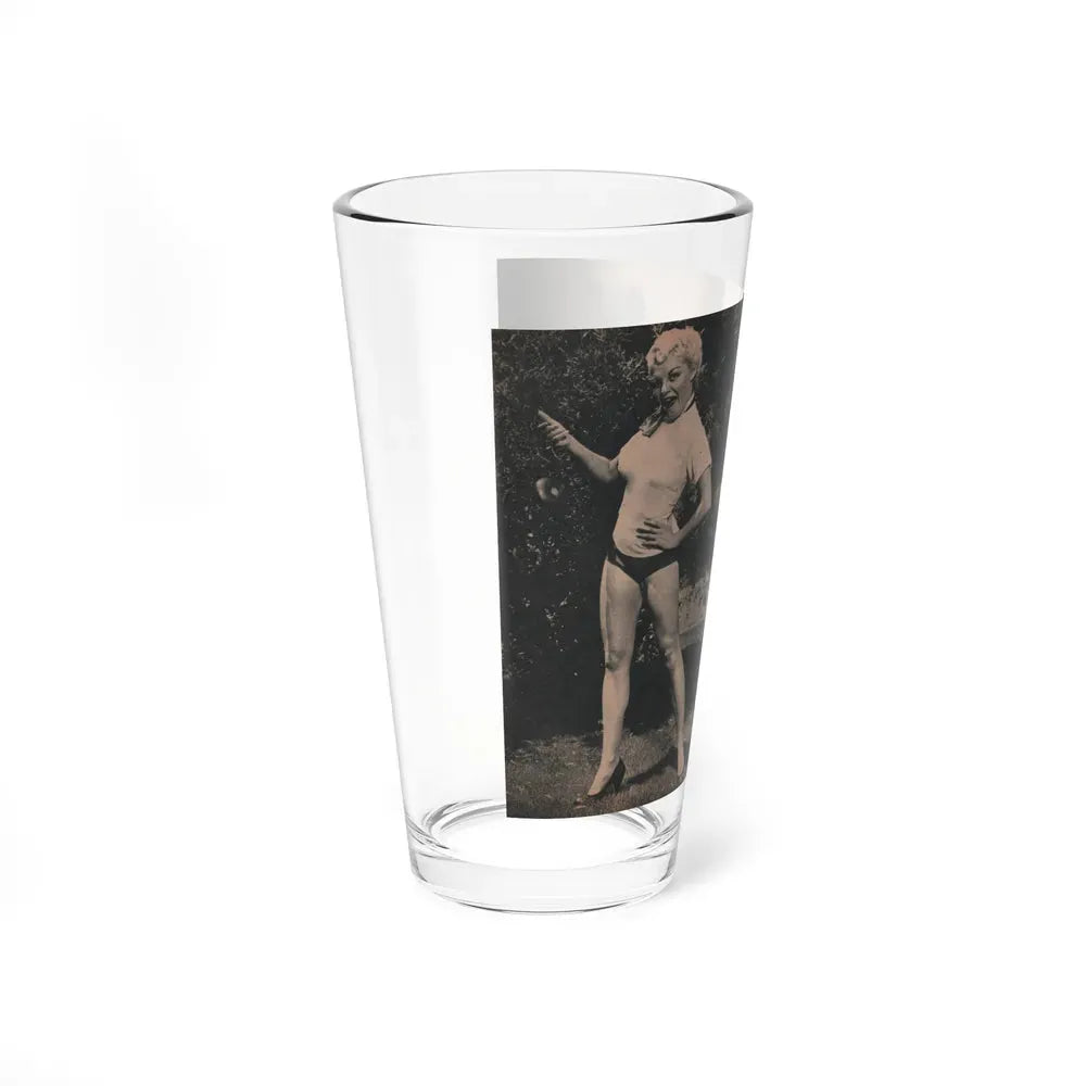 Sheree North #296 - PHOTO Mag. Feb. '54 - 3 B&W Photos & Caption (Vintage Female Icon) Pint Glass 16oz - Go Mug Yourself