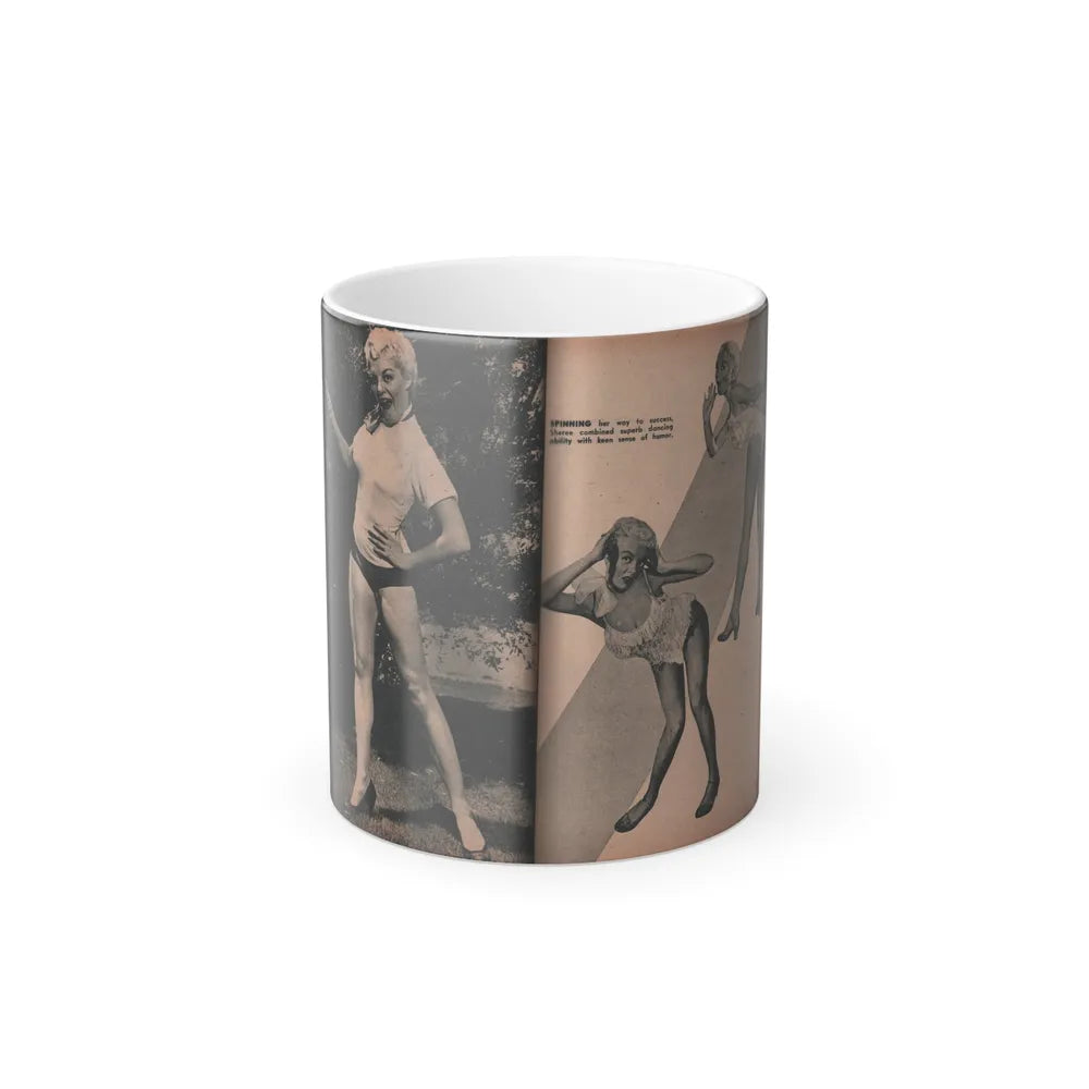 Sheree North #296 - PHOTO Mag. Feb. '54 - 3 B&W Photos & Caption (Vintage Female Icons) Color Changing Mug 11oz-11oz-Go Mug Yourself
