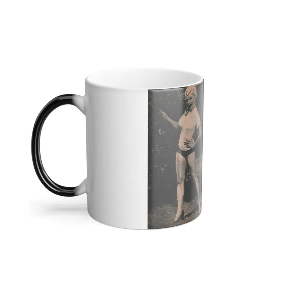 Sheree North #296 - PHOTO Mag. Feb. '54 - 3 B&W Photos & Caption (Vintage Female Icons) Color Changing Mug 11oz-Go Mug Yourself