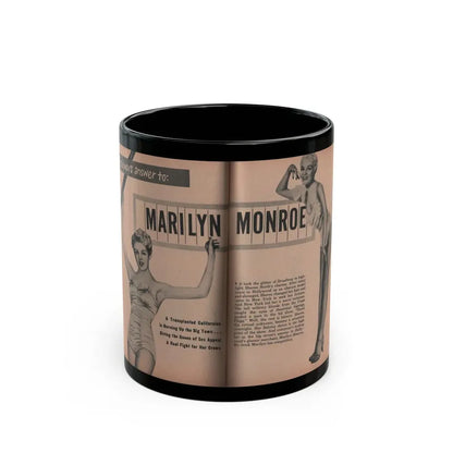 Sheree North #297 - PHOTO Digest Mag. Aug. '53 - 2 B&W Photos, Caption & Article (Vintage Female Icon) Black Coffee Mug 11oz - Go Mug Yourself