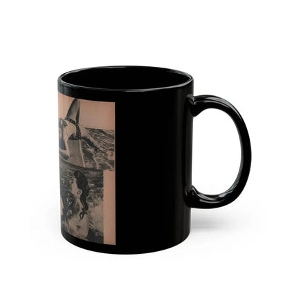 Sheree North #298 - PHOTO Digest Mag. Aug. '53 - 3 B&W Photos & Caption (Vintage Female Icon) Black Coffee Mug - Go Mug Yourself