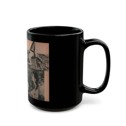 Sheree North #298 - PHOTO Digest Mag. Aug. '53 - 3 B&W Photos & Caption (Vintage Female Icon) Black Coffee Mug - Go Mug Yourself