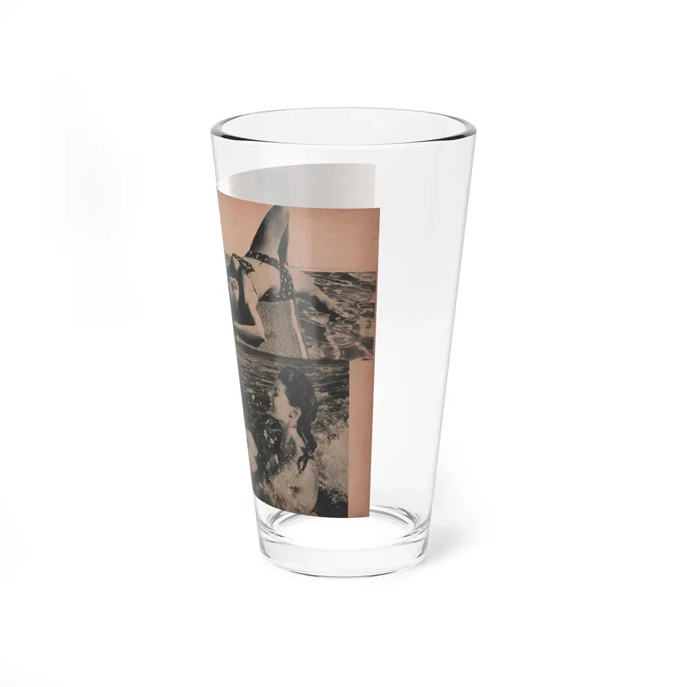 Sheree North #298 - PHOTO Digest Mag. Aug. '53 - 3 B&W Photos & Caption (Vintage Female Icon) Pint Glass 16oz - Go Mug Yourself
