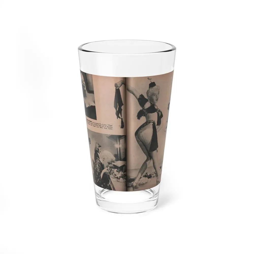 Sheree North #299 - PHOTO Digest Mag. Aug. '53 - 4 B&W Photos & Caption (Vintage Female Icon) Pint Glass 16oz 16oz - Go Mug Yourself