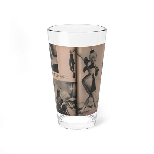 Sheree North #299 - PHOTO Digest Mag. Aug. '53 - 4 B&W Photos & Caption (Vintage Female Icon) Pint Glass 16oz 16oz - Go Mug Yourself