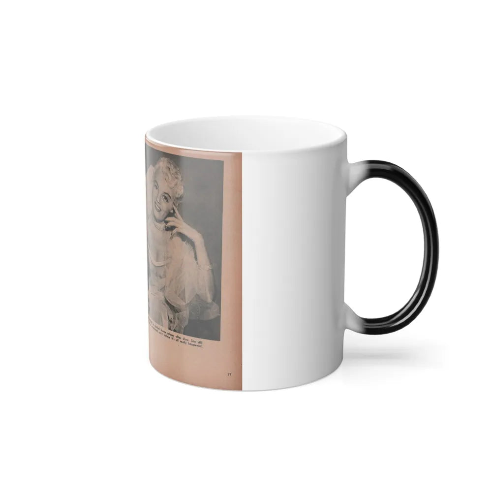 Sheree North #300 - PHOTO Digest Mag. Aug. '53 - 2 B&W Photos & Caption (Vintage Female Icons) Color Changing Mug 11oz-Go Mug Yourself