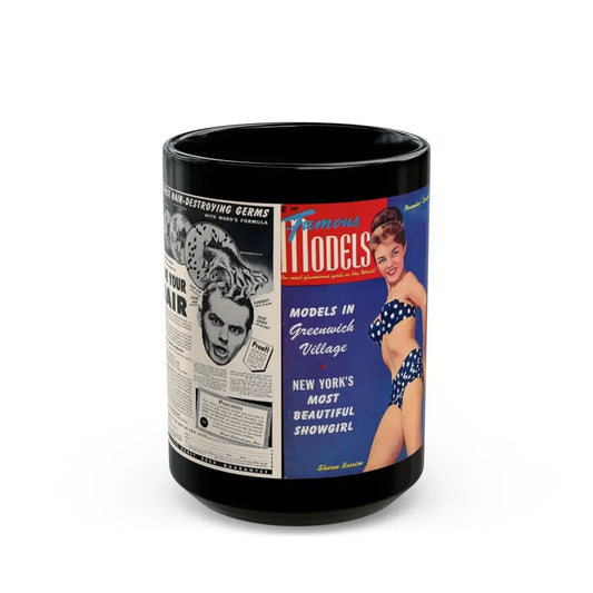Sheree North #303 - Famous Models Mag. Cover 1950 (Vintage Female Icon) Black Coffee Mug 15oz - Go Mug Yourself