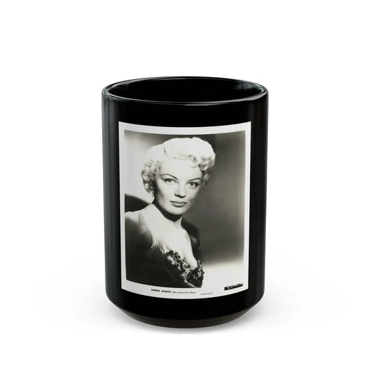 Sheree North #304 (Vintage Female Icon) Black Coffee Mug-15oz-Go Mug Yourself