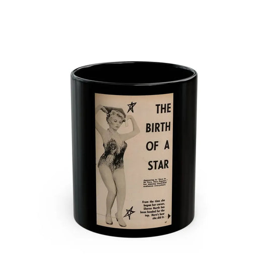 Sheree North #314 - 1 B&W Photo, Captions from Foto-rama Digest Mag. February '56 (Vintage Female Icon) Black Coffee Mug 11oz - Go Mug Yourself