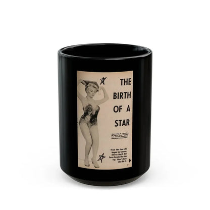 Sheree North #314 - 1 B&W Photo, Captions from Foto-rama Digest Mag. February '56 (Vintage Female Icon) Black Coffee Mug 15oz - Go Mug Yourself