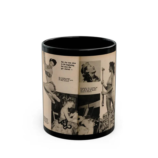 Sheree North #315 - 4 B&W Photos & Captions from Foto-rama Digest Mag. February '56 (Vintage Female Icon) Black Coffee Mug 11oz - Go Mug Yourself