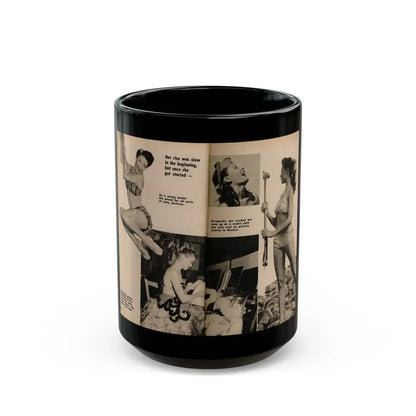 Sheree North #315 - 4 B&W Photos & Captions from Foto-rama Digest Mag. February '56 (Vintage Female Icon) Black Coffee Mug 15oz - Go Mug Yourself