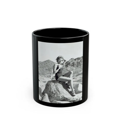 Sheree North #318 (Vintage Female Icon) Black Coffee Mug-11oz-Go Mug Yourself