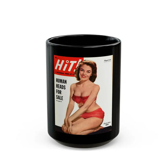 Sheree North #333 - Hit! Mag. Cover (Vintage Female Icon) Black Coffee Mug 15oz - Go Mug Yourself