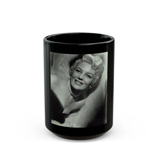 Sheree North #335 (Vintage Female Icon) Black Coffee Mug-15oz-Go Mug Yourself