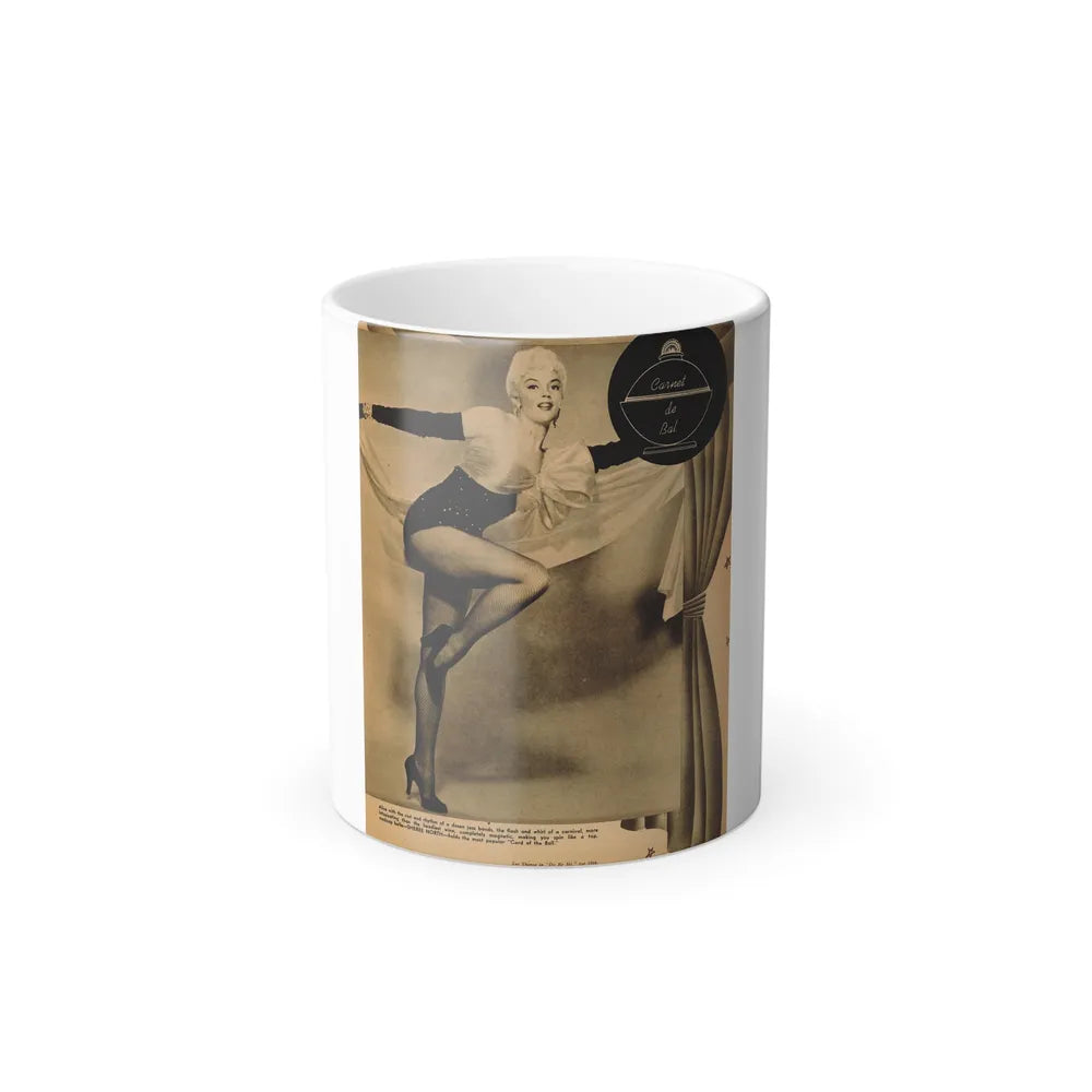 Sheree North #337 - 8x10 Mag. Photo - 1 Large B&W Full Page Dancing Pin-Up Circa 1950's (Vintage Female Icons) Color Changing Mug 11oz-11oz-Go Mug Yourself