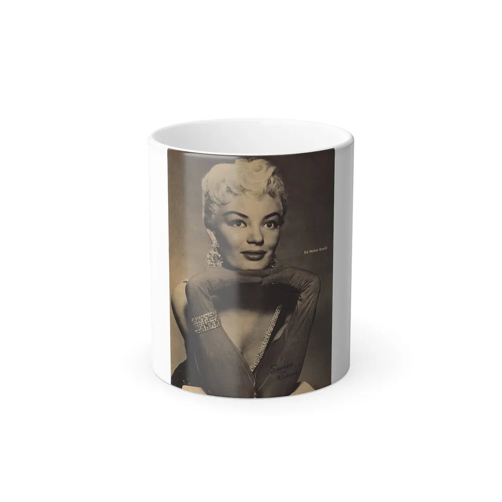 Sheree North #338 - 8x10 Mag. Photo - 1 Large B&W Full Page Glamour Head & Shoulder Shot Circa 1950's (Vintage Female Icons) Color Changing Mug 11oz-11oz-Go Mug Yourself