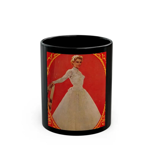 Sheree North #340 - 7.25x10 Mag. Photo - 1 Large Color Full Page Glamour Dress Shot Circa 1950's (Vintage Female Icon) Black Coffee Mug 11oz - Go Mug Yourself