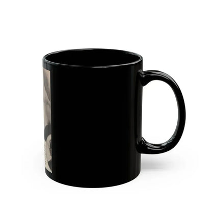 Sheree North #342 - 2.5x4.25 Small B&W Glamour Portriat Clipping with, Caption from 1950's Movie Star Magazine (Vintage Female Icon) Black Coffee Mug - Go Mug Yourself