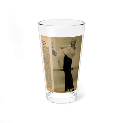 Sheree North #343 - 1 8x10 Page of B&W Glamour Photo with, Short Article from Movie Star Magazine Circa 1950's (Vintage Female Icon) Pint Glass 16oz 16oz - Go Mug Yourself