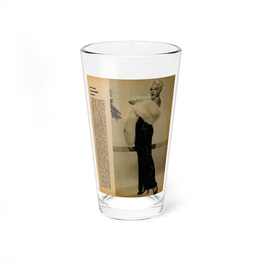 Sheree North #343 - 1 8x10 Page of B&W Glamour Photo with, Short Article from Movie Star Magazine Circa 1950's (Vintage Female Icon) Pint Glass 16oz 16oz - Go Mug Yourself