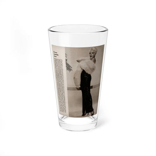 Sheree North #343 - 1 8x10 Page of B&W Glamour Photo with, Short Article from Movie Star Magazine Circa 1950's1 (Vintage Female Icon) Pint Glass 16oz 16oz - Go Mug Yourself