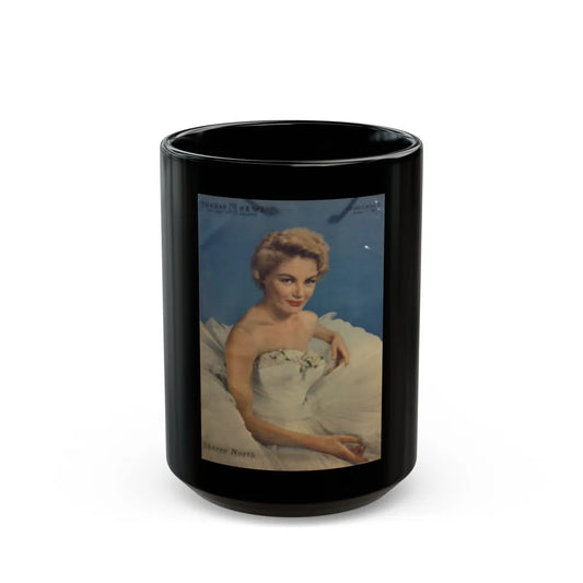 Sheree North #346 (Vintage Female Icon) Black Coffee Mug-15oz-Go Mug Yourself