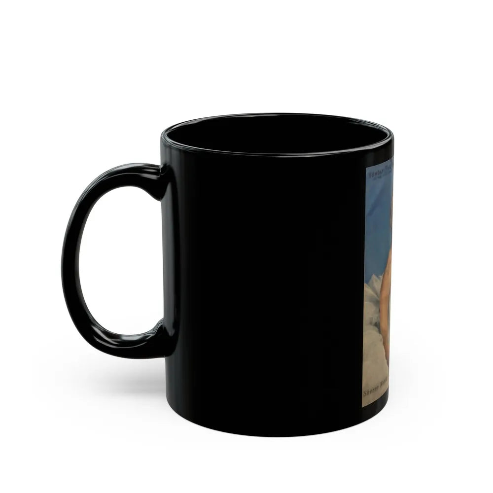 Sheree North #346 (Vintage Female Icon) Black Coffee Mug-Go Mug Yourself