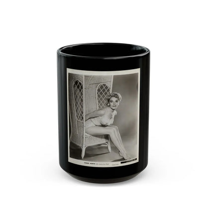 Sheree North #347 - 8x10 B&W Vintage Full Body 2-Piece Bikini Cheesecake Photo (Vintage Female Icon) Black Coffee Mug-15oz-Go Mug Yourself