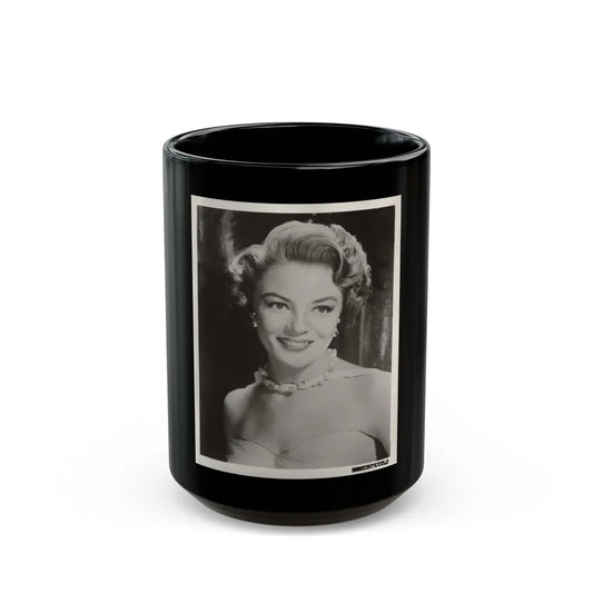Sheree North #349 - 8x10 Vintage B&W Upper Body Photo (Vintage Female Icon) Black Coffee Mug-15oz-Go Mug Yourself