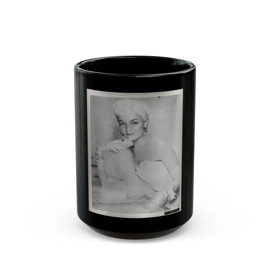 Sheree North #351 - 8x10 Vintage B&W Upper Body Photo (Vintage Female Icon) Black Coffee Mug-15oz-Go Mug Yourself