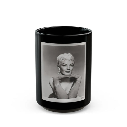 Sheree North #352 - 8x10 Vintage B&W Upper Body Photo (Vintage Female Icon) Black Coffee Mug-15oz-Go Mug Yourself