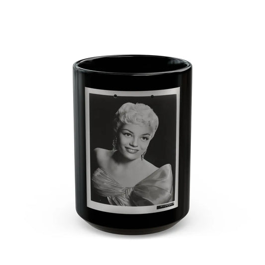 Sheree North #353 - 8x10 Vintage B&W Upper Body Photo (Vintage Female Icon) Black Coffee Mug-15oz-Go Mug Yourself