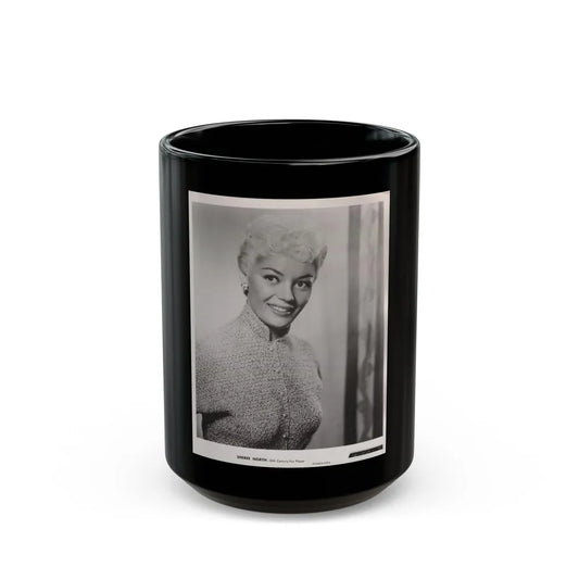 Sheree North #357 - 8x10 Vintage B&W Upper Body Photo (Vintage Female Icon) Black Coffee Mug-15oz-Go Mug Yourself