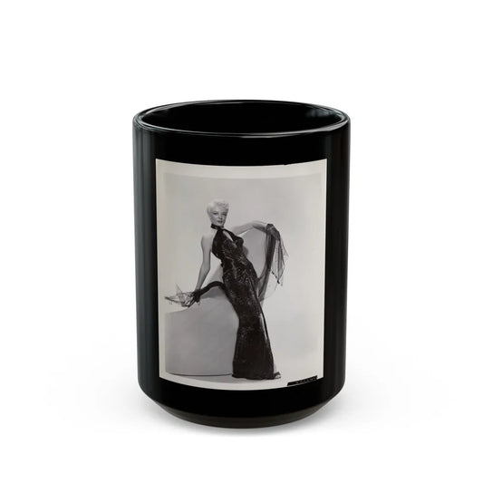 Sheree North #360 - 8x10 Vintage B&W Full Body Studio Glamour Photo (Vintage Female Icon) Black Coffee Mug-15oz-Go Mug Yourself