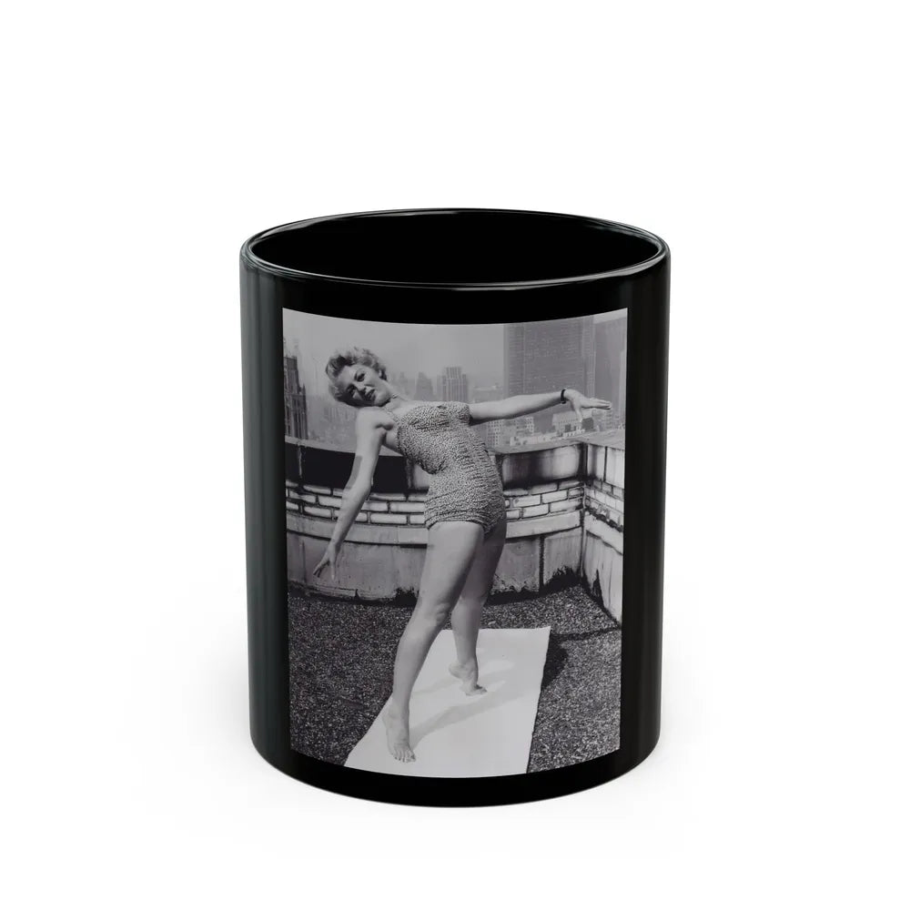 Sheree North #367 (Vintage Female Icon) Black Coffee Mug-11oz-Go Mug Yourself